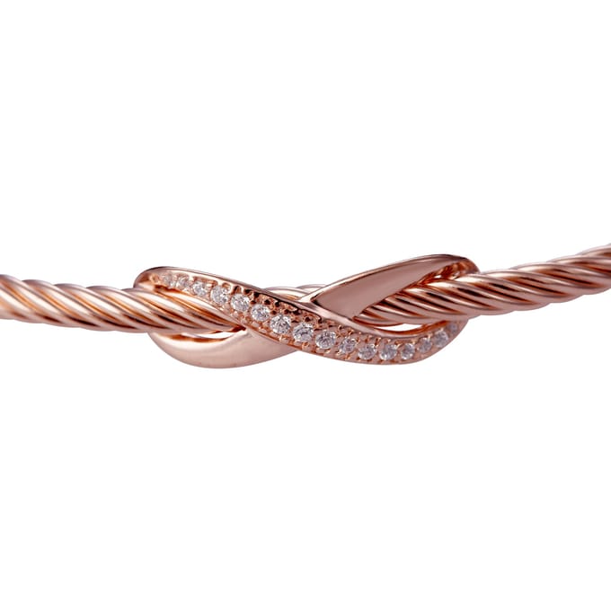 Orphelia ZA-7402 - Armband Bangle Infinity - Zilver 925 Rosé - Zirkonia - 58 mm