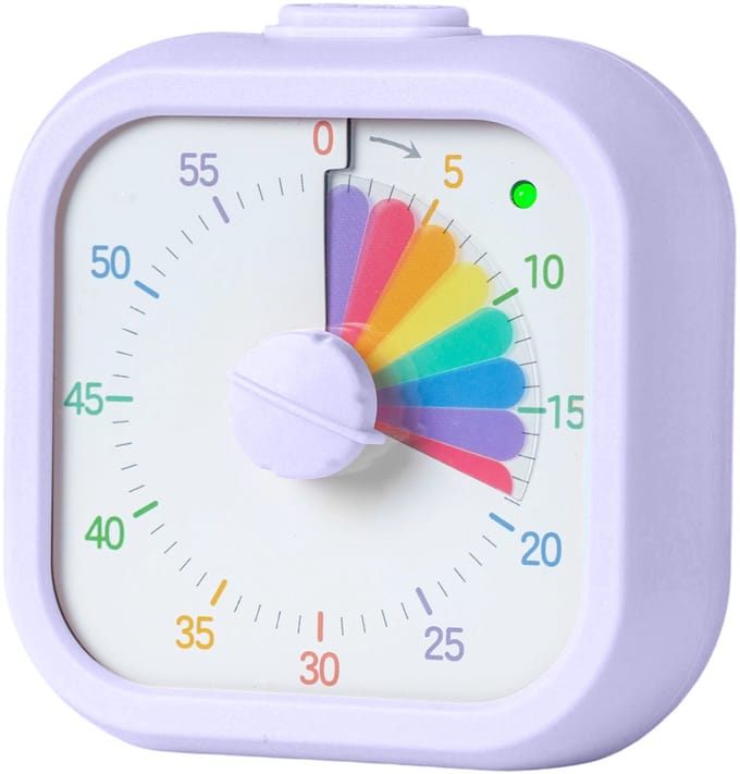 Visuele timer - regenboog - paars