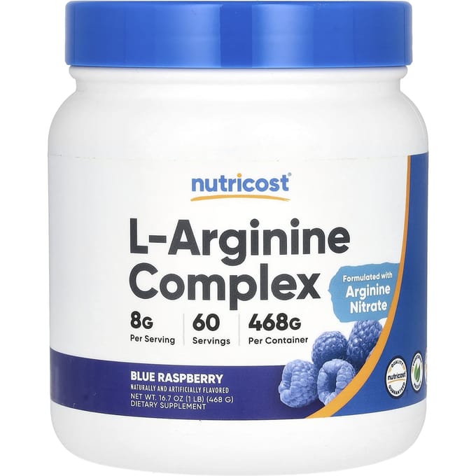 Nutricost, Complexe de L-Arginine, Framboise Bleue, 16,7 oz (468 g)