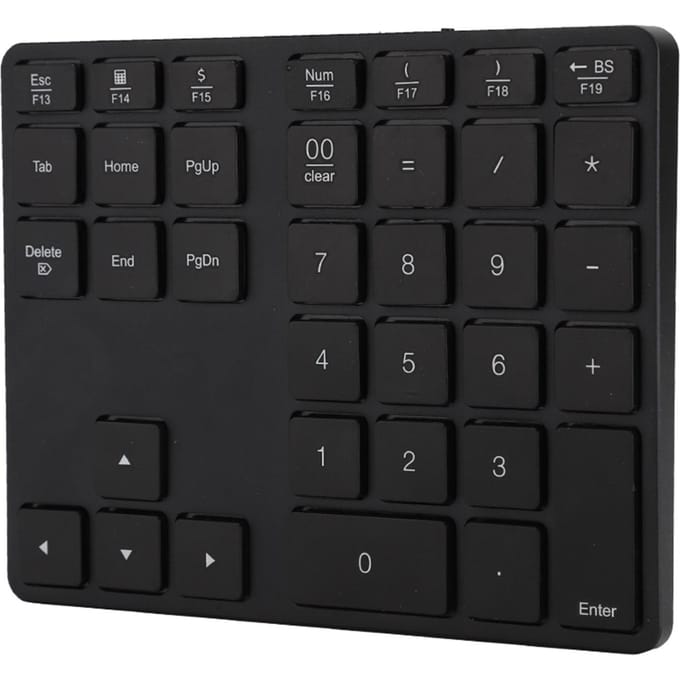 BT308 35 Toetsen Numeriek Toetsenblok Oplaadbaar Draadloos Ultradun Toetsenbord Compatibel met Bluetooth zwart