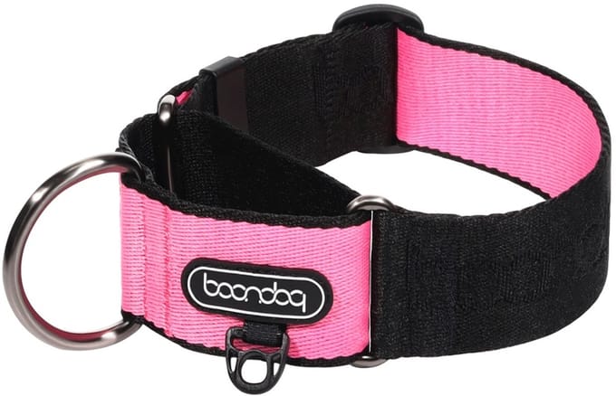 Boondog - Martingale Wide Collar - Black/Pink- M