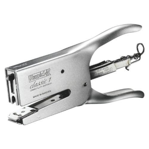Rapid K1 Classic Niettang - Platinum Chroom - Tot 50 vel - Verstelbaar Aambeeld - Zilver