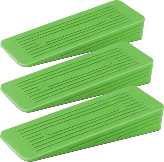 Deurstoppers Rubber - Deurwiggen Deurvastzetters - Deur Open Houden - Antislip Vloerbescherming - 3 stuks - Groen