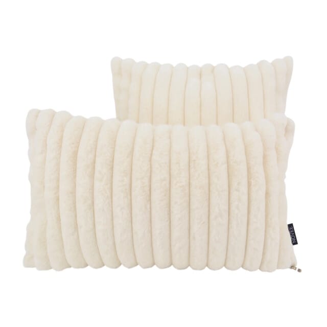 Rosie Rib Creme Kussenhoes | 45 x 45 cm | Corduroy / Polyester