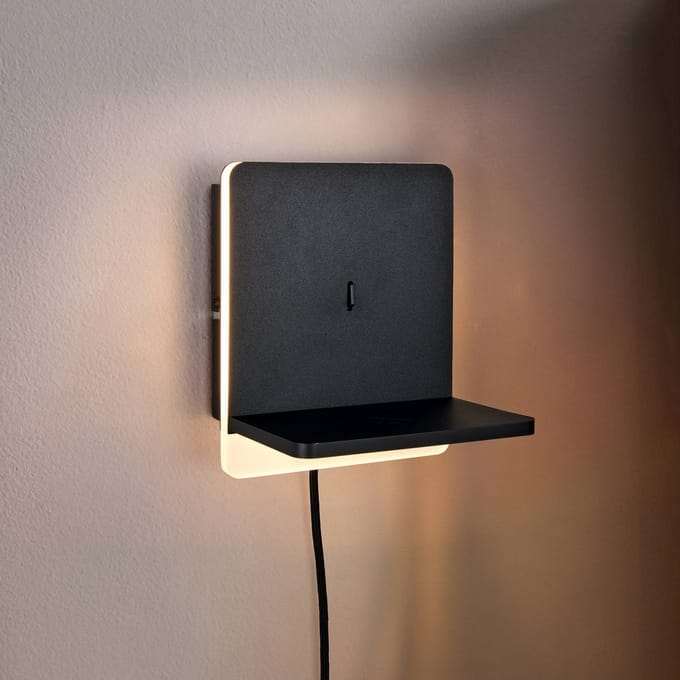 TRIO FAIRFIELD - Wandlamp - Zwart mat - incl. 1x SMD 9 W - Bewegingssensor - Niet extern dimmerbaar