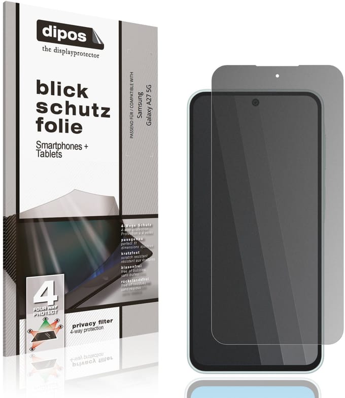 dipos – Matte Privacy Screenprotector geschikt voor Samsung Galaxy A27 5G | Anti-Spy Beschermfolie