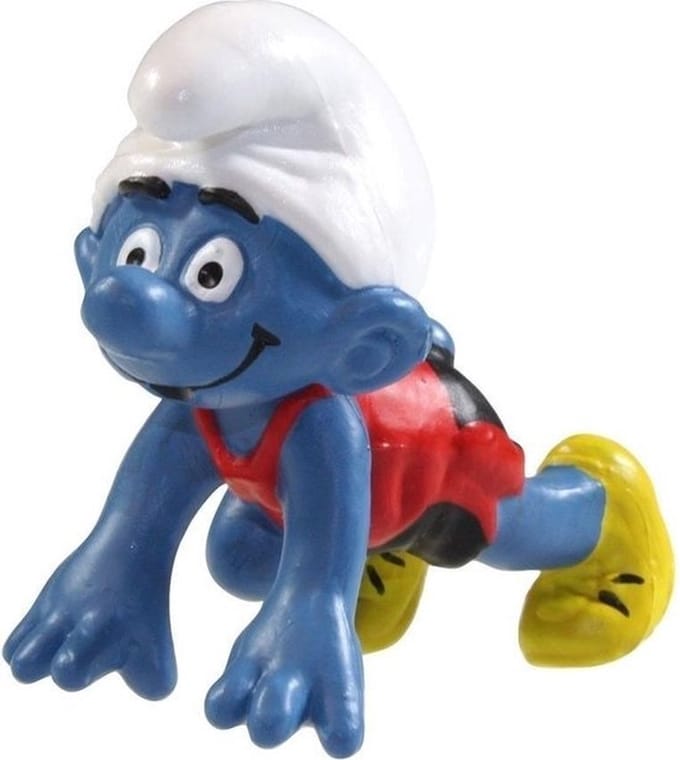 Smurf sprinter - Rennende smurf - Schleich - Speelfiguurtje - 5,5 cm