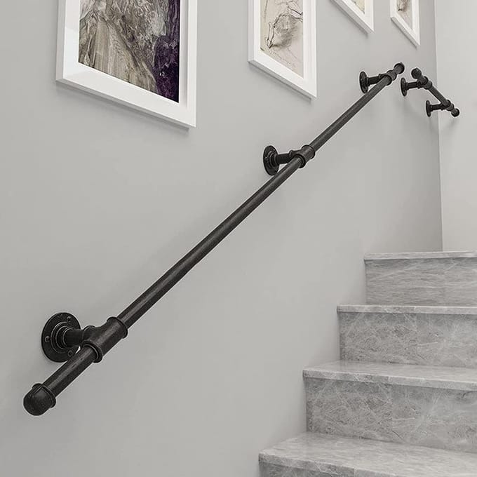 Trapleuning Set - Veiligheidshandgreep - Veilige Ondersteuning - Verstelbaar 90-180cm - 6.6ft/200cm
