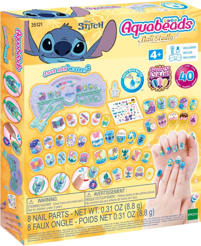 Aquabeads Stitch Nail studio Designer Kit- kindernagels- plakken door water