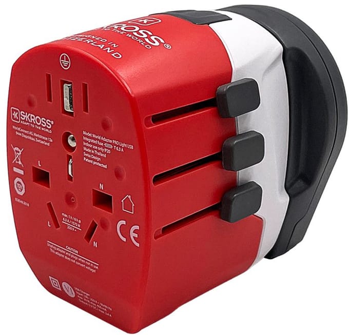 Skross Pro Light World Special Edition reisadapter Wit