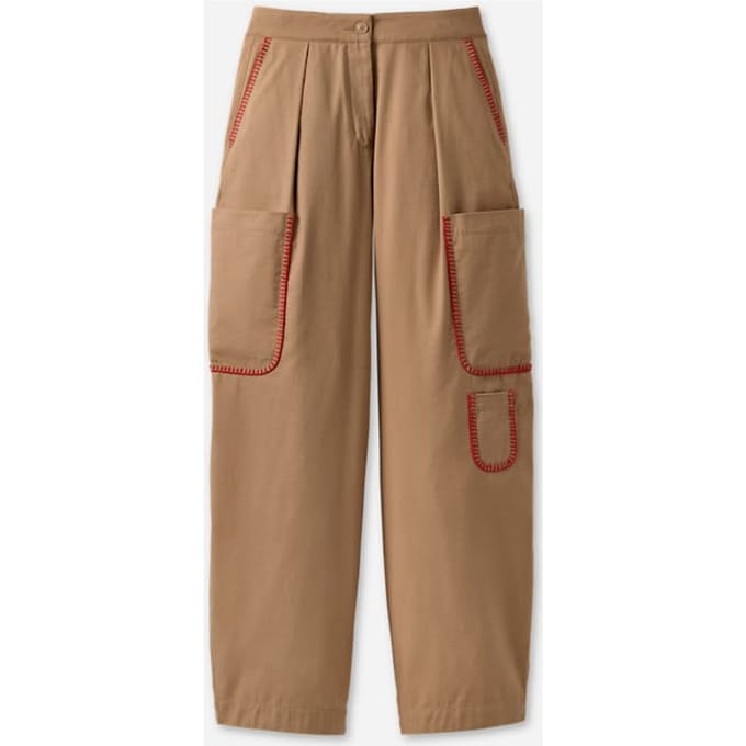UGG® Hollyn Cargo Trouser in Tan, Size Medium, Cotton