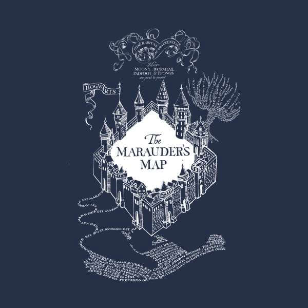 Harry Potter The Marauder's Map Hoodie - Navy - XXL