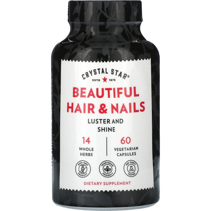 Crystal Star, Beaux Cheveux & Ongles, 60 Capsules Végétariennes