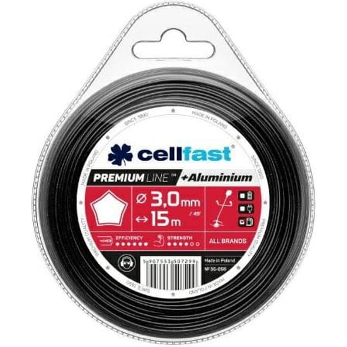 Cellfast PREMIUM - Touw Mes - 3,0 mm - 15 m - Aluminium Versterkt