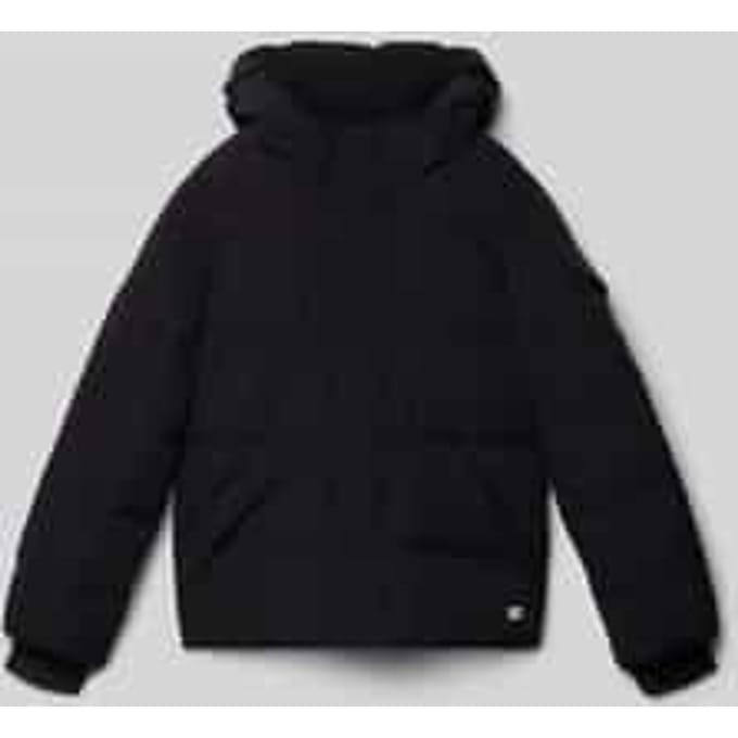 Regular fit gewatteerd jack met logo-applicatie, model 'Camden'