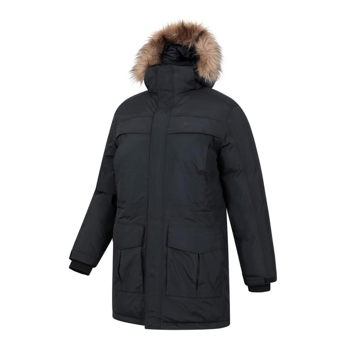 Mountain Warehouse Heren Antarctic Extreme Waterdichte Donzen Jas (Houtskool)