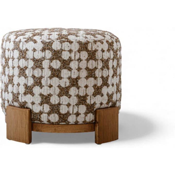 Indore Home - Fien - Poef- Ottomaans - Bruin - Beige