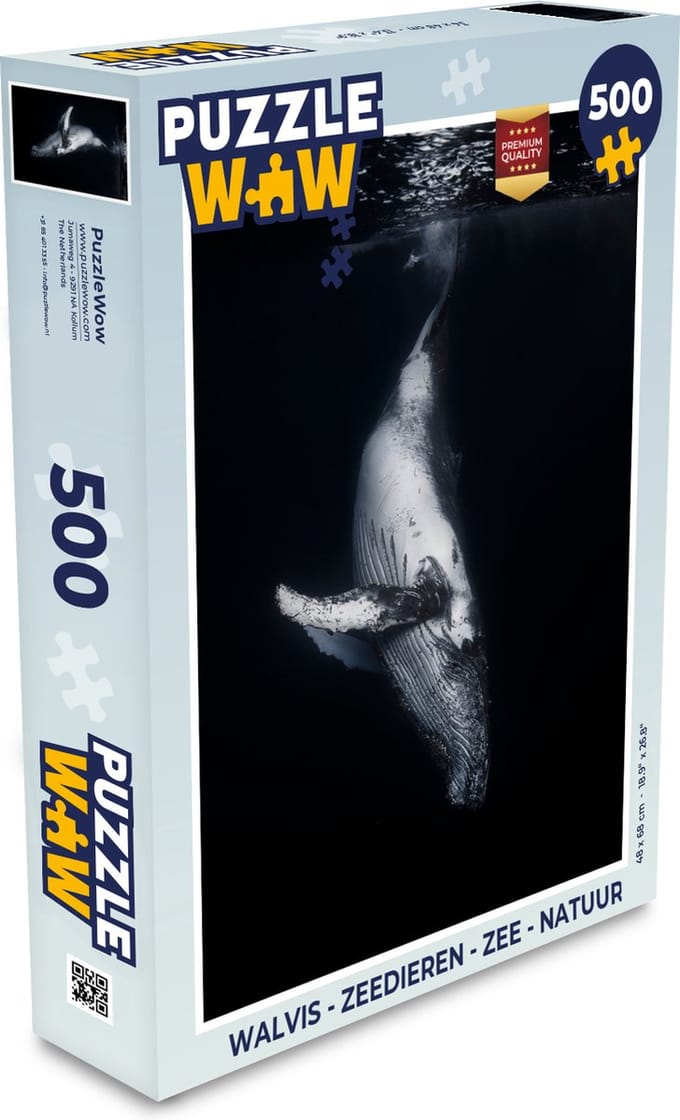 Puzzel Walvis - Zeedieren - Zee - Natuur - Legpuzzel - Puzzel 500 stukjes