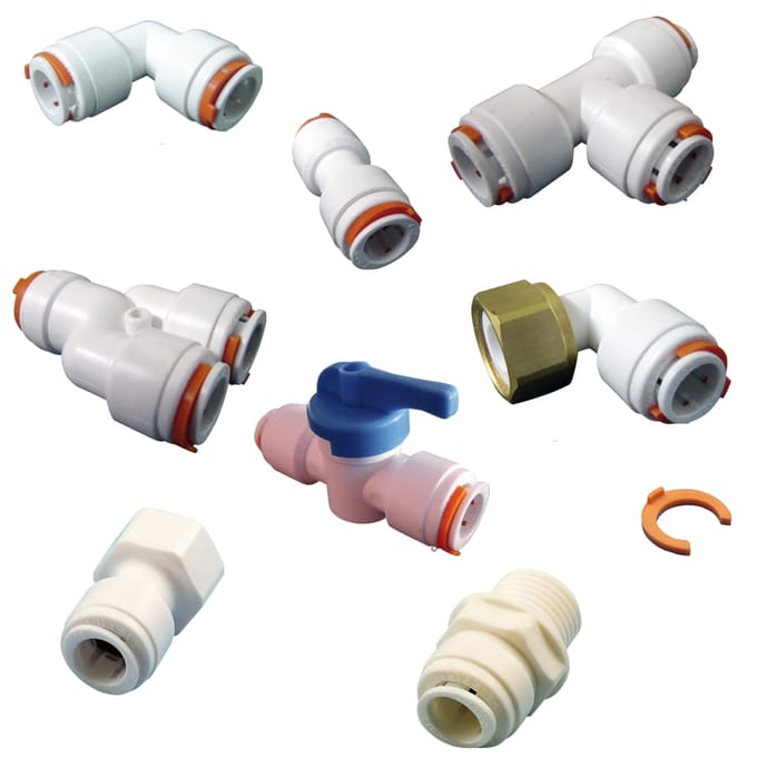 Connecteurs rapides pour tuyaux semi-rigides 12 mm, coude 1/2