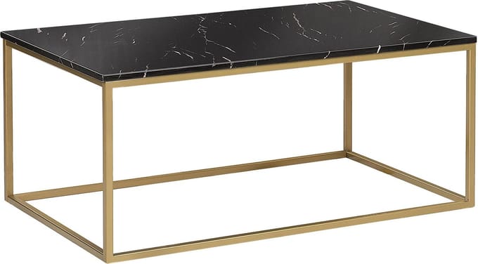 DELANO - Salontafel - Zwart/Goud - MDF