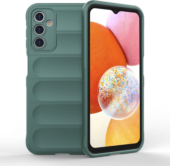 Hoesje geschikt voor Samsung Galaxy A14 4G/5G - Techsuit Magic Shield Silicone Back Cover - Groen