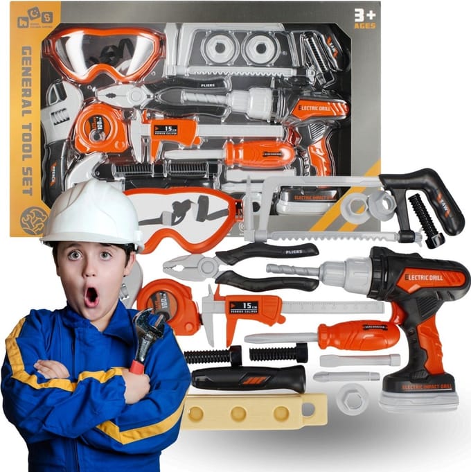 Set voor een jongen Functioneel gereedschap MEGA CREATIVE Kinderwerkplaats Gereedschapsset