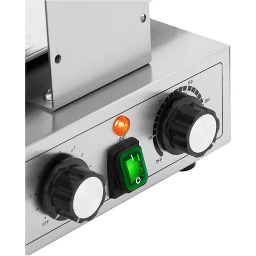 Bubbel wafelijzer - 2 x 1400 W - 50 - 250 °C - Timer: 0 - 5 min - Royal Catering RCWM-2800-B