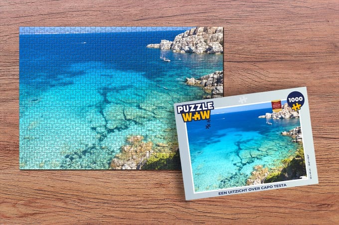 Puzzel Een uitzicht over Capo Testa - Legpuzzel - Puzzel 1000 stukjes volwassenen