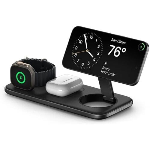 Satechi Qi2 Trio wireless charging pad - draadloze Qi2 lader - Grijs
