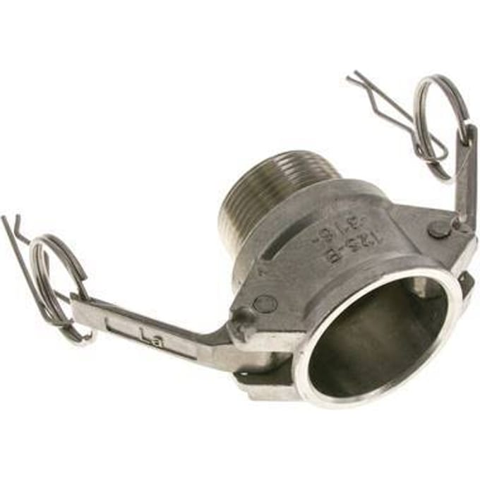 Camlock DN 32 (1 1/4'') Koppeling Rvs1 1/4'' NPT buitendraad Type B MIL-C-27487