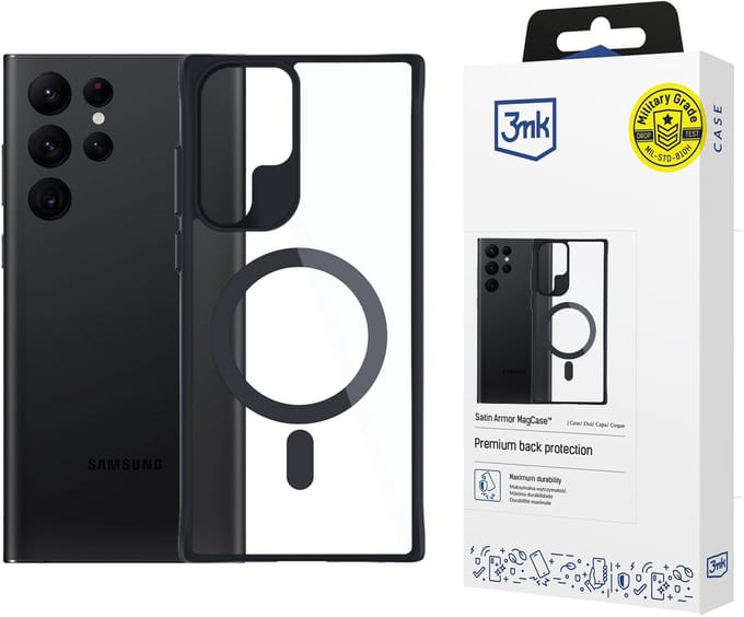 Hoesje voor Samsung Galaxy S24 Ultra - 3mk Satin Armor MagCase