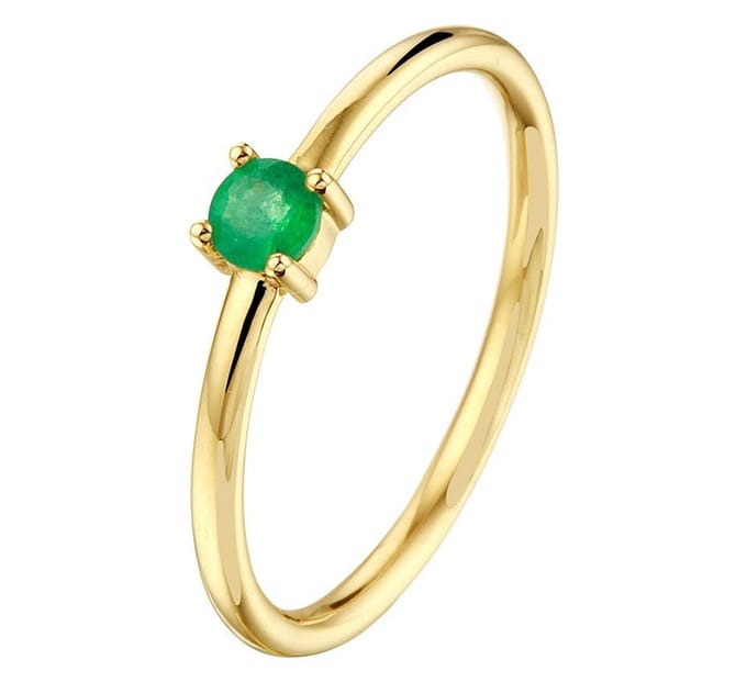 ring smaragd 14K geelgoud 4022807