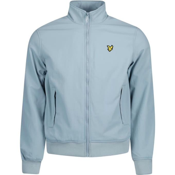 Lyle & Scott met fleece gevoerde blauwe jas met trechterhals