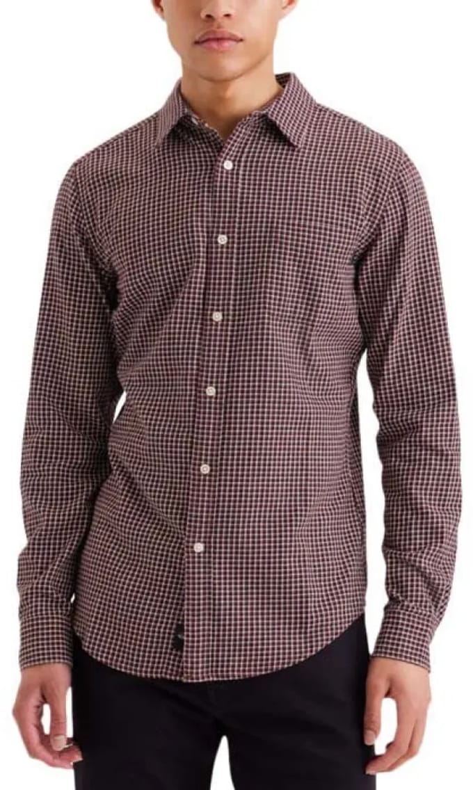 Dockers Original Slim Overhemd Met Lange Mouwen Rood M Man