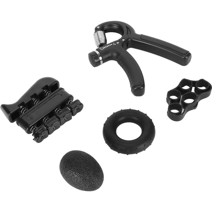 Handknijper Kit Elastisch Silicone Huidvriendelijk Draagbaar Onderarm Trainer Kit voor Workout black