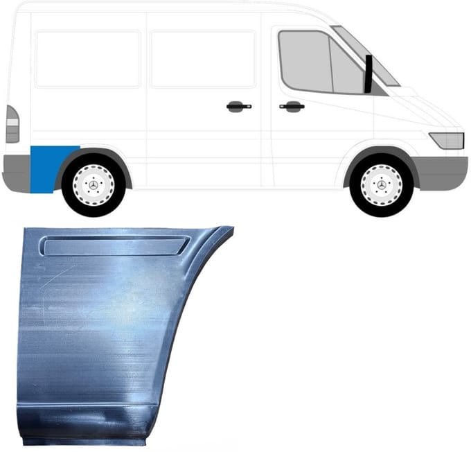 Reparatiepaneel achterspatbord voor Mercedes Sprinter 1995-2006 / Rechts