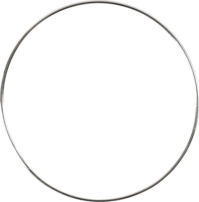Metalen draadring, d 7 cm, dikte 1,5 mm, zilver, 10 stuk/ 1 doos