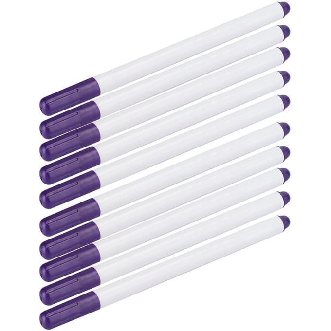 10 stuks Wateroplosbare Uitwisbare Pen Stofmarkeerstiften Kleermakersgereedschap AccessoiresPaars paars