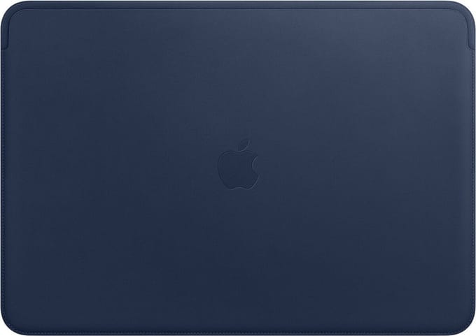 Apple echt lederen Sleeve voor de MacBook 15 inch - Macbook case - 15 inch laptop sleeve – Blauw