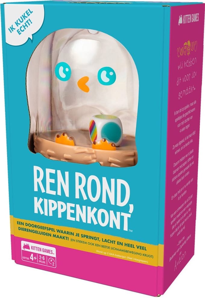 Ren rond, Kippenkont! - Actiespel - Snelheid & Beweging - Nederlandstalig Kaartspel - Exploding Kittens