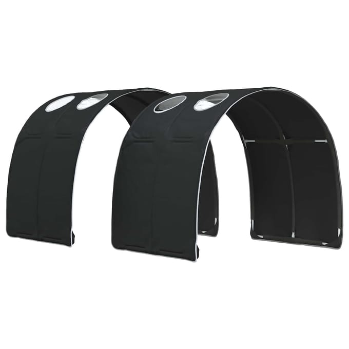 vidaXL - Bed - tunnel - 2 - st - Zwart - Polyester