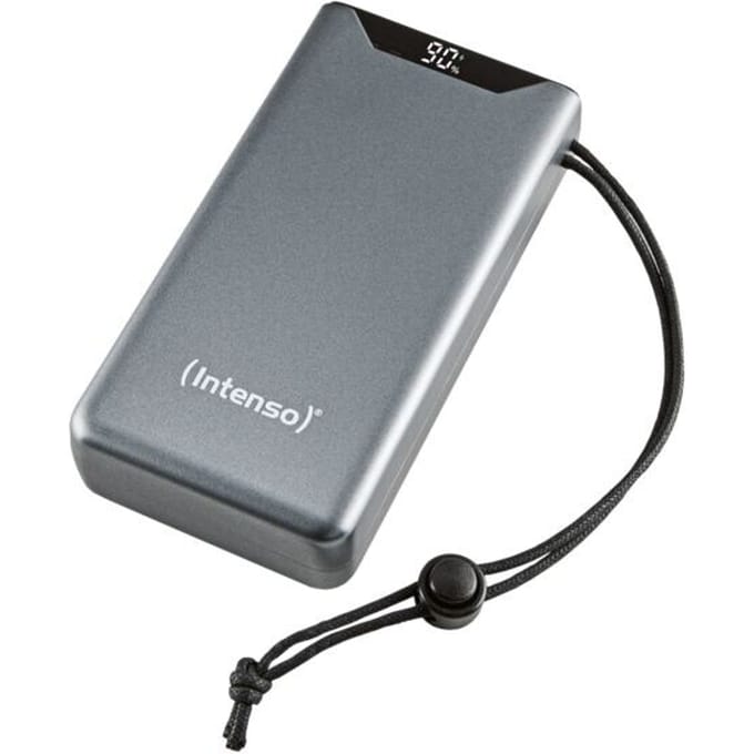 Intenso F20000 Powerbank 20000 mAh Quick Charge, USB PD LiPo USB-A, USB-C Grijs Statusweergave