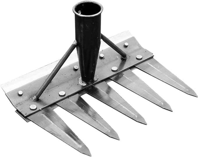 Gazonhark Multifunctioneel - Tuin Gereedschap - Onkruid Verwijderen - Ergonomisch Ontwerp - 5 Tanden - Metaal