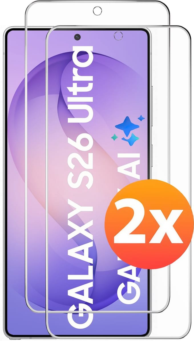 Screenprotector Geschikt voor Samsung S26 Ultra Screen protector Tempered Gehard galaxy glas - 2 stuks beschermglas