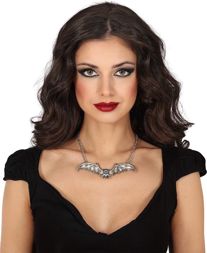 Fiestas Guirca - Ketting vleermuis - 12 cm - Halloween - Halloween accessoires - Halloween verkleden