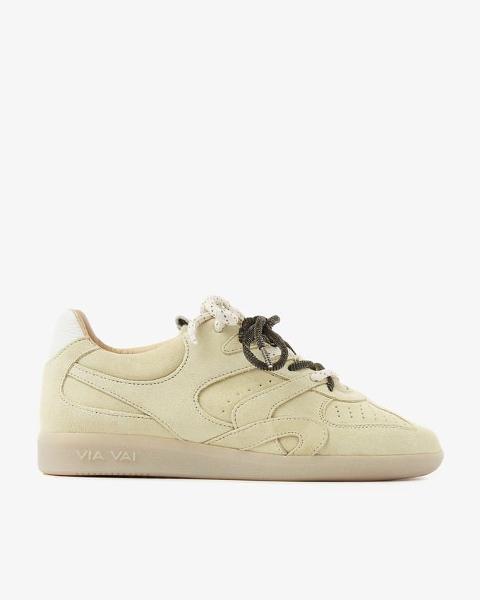 VIA VAI Nilla Macy Sneakers Dames - Leer,Su�de - Geel