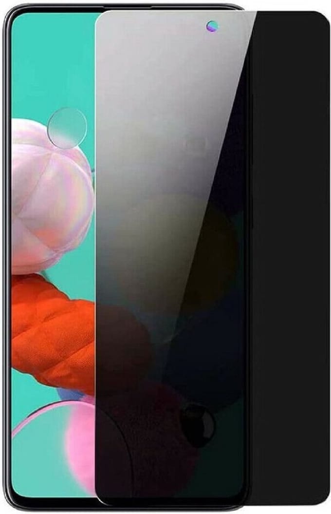 Pearlycase Screenprotector Privacy Geschikt voor Samsung A51 - Screenprotector Privacy - A51 Screen Protector Privacy Bescherm Glas
