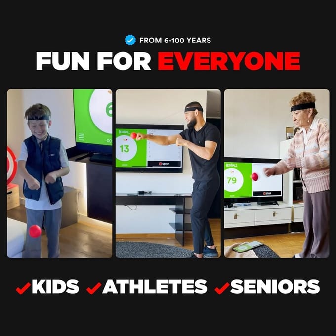 Gear Boxing Ball - Boksreflexbal met verstelbare band - Interactieve Boxball-app-integratie