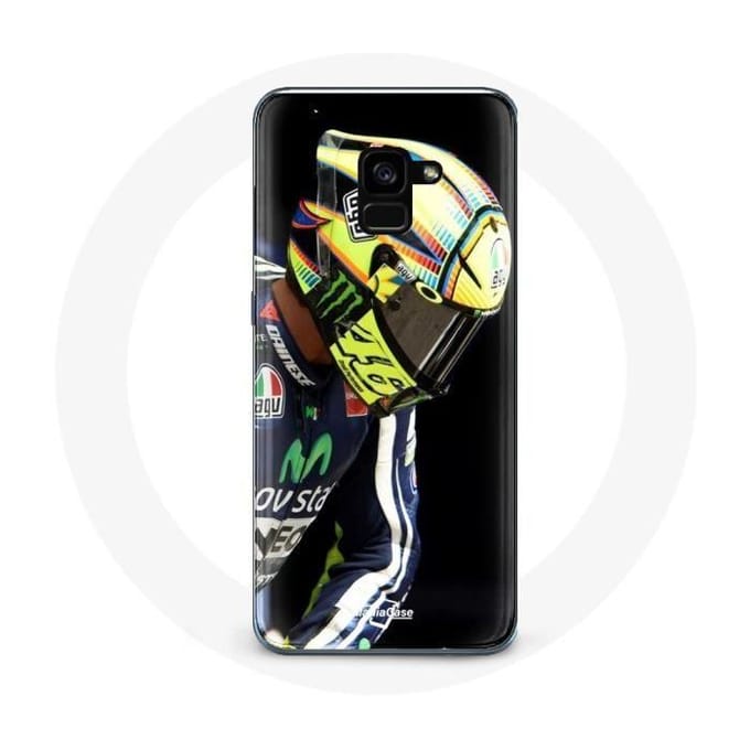 Coque - Valentino Rossi - Galaxy A8 Plus - Souple - Noir - Numéro 46
