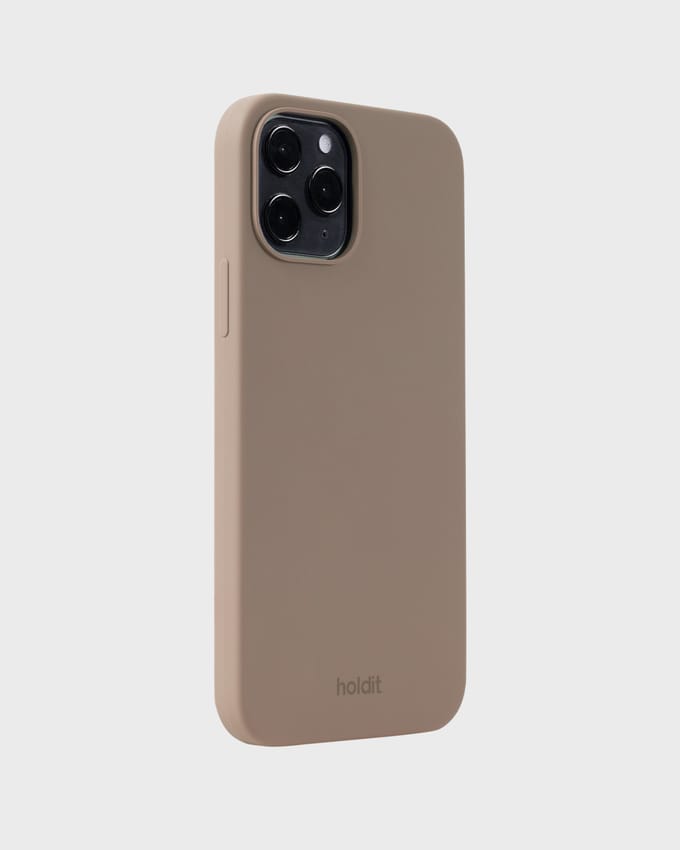 Holdit Silicone Case geschikt voor Apple iPhone 12 (Pro) - Mocha Brown